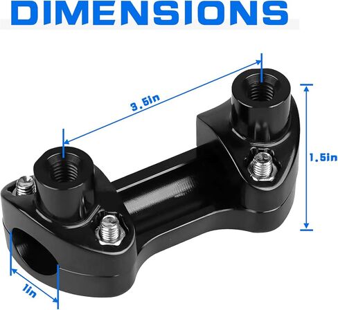 1.25" Handlebar Riser Top Clamp Kit 1.5 Inch Tall for Harley Sportster Dyna Touring Street Glide Electra Glide Softail Street Bob Fat Boy Fat Bob Low Rider XL 883 1200 (Height: 1.5", For 1.25" Bar) in Kuwait