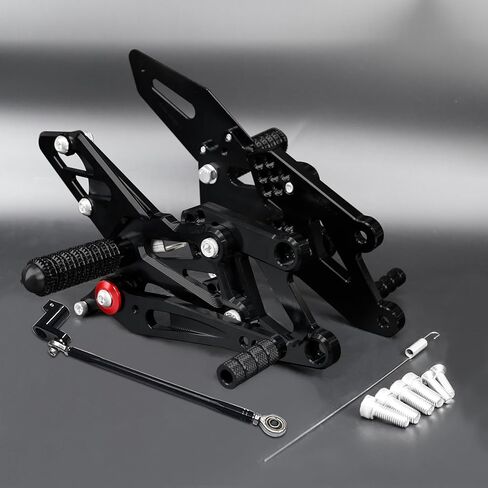 CNC YZF R3 R25 دراجة نارية قابلة للتعديل Rearsets القدم أوتاد الخلفية مجموعة Footpeg الفرامل تحول دواسة متوافق مع YZF R25 R3 2022 2023 2024 أسود in Kuwait
