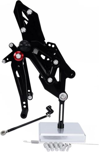 CNC YZF R3 R25 دراجة نارية قابلة للتعديل Rearsets القدم أوتاد الخلفية مجموعة Footpeg الفرامل تحول دواسة متوافق مع YZF R25 R3 2022 2023 2024 أسود in Kuwait