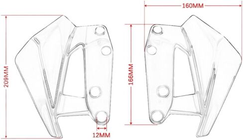 Windscreen Windshield Spoiler Motorcycle Side Wind Deflector Compatible with R1300GS Trophy Triple Black R1300GS 2024+ in Kuwait