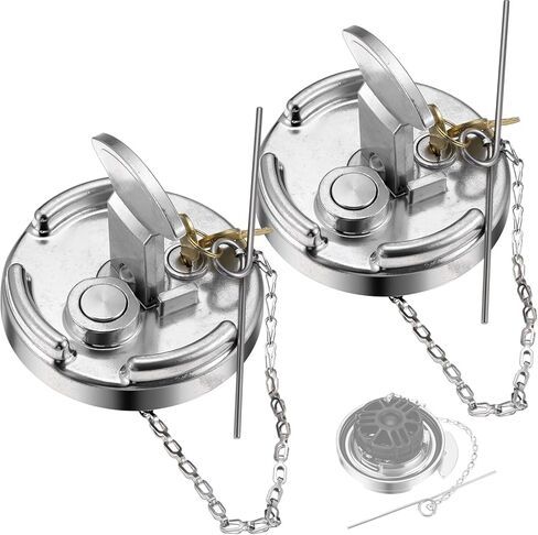 Frienda 2 Pack 4 "قفل غطاء وقود الديزل، غطاء خزان الوقود على شكل رافعة من الألومنيوم مع مفتاح متوافق مع 1972-2017 Peterbilt 330، 379، 389، 579 الشاحنات، OE # 11-04859-100، 11-04859-200، 572.1015، 600212 in Kuwait