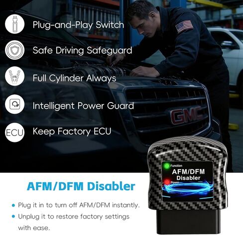 AFM DFM DOD Disabler تصميم أمريكي، متوافق مع GM V6 V8 4.3L 5.3L 6.0L 6.2L، مناسب لـ Chevy Silverado GMC Sierra Yukon Cadillac Escalade، وحدات التحكم الإلكترونية في حقن الوقود للسيارات in Kuwait