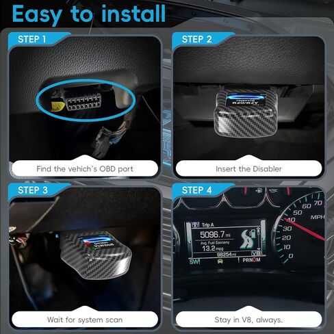 AFM DFM DOD Disabler تصميم أمريكي، متوافق مع GM V6 V8 4.3L 5.3L 6.0L 6.2L، مناسب لـ Chevy Silverado GMC Sierra Yukon Cadillac Escalade، وحدات التحكم الإلكترونية في حقن الوقود للسيارات in Kuwait