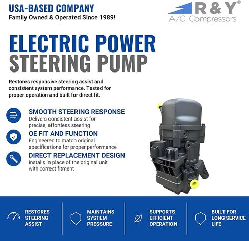 مضخة توجيه كهربائية للسيارات RYC AD-0138E (يناسب Jeep Gladiator 3.6L 2020, 2021, 2022, 2023) in Kuwait