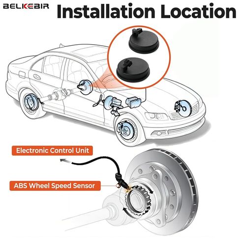 2PCS Rear ABS Wheel Speed Sensor Left & Right Compatible with 2006-2018 Hyundai Santa Fe, 2007-2012 Veracruz, 2014-2021 Kia Sedona, 2011-2015 Sorento Driver & Passenger Side ABS Sensor Replace ALS3444 in Kuwait