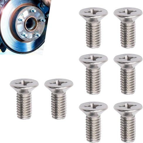 WZP 8PCS المسمار الدوار قرص الفرامل الاحتفاظ، OEM # 93600-06014-0H، مسامير الدوار قرص الفرامل الفولاذ المقاوم للصدأ للأمام والخلف، متوافق مع نماذج هوندا وأكورا وهيونداي وكيا in Kuwait