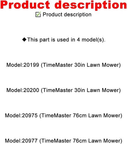 Ohoho 133-8158 Brake Cable BBC Arm Kit/Blade Brake Clutch Arm Kit for Toro 30" Timemaster Lawn Mower 20199 20200 20975 20977 - Replaces 120-6243 in Kuwait