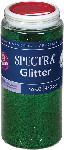 Unknown Pacon Spectra Glitter, 0.04 Hexagon Crystals, Green, 16 Oz Shaker-Top Jar in Saudi Arabia