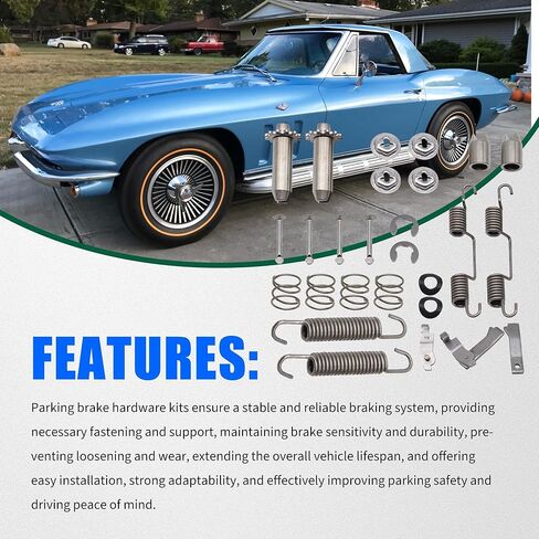X4229 Parking Brake Hardware Kit Stainless Steel Compatible with 1965-1982 Chevy Corvette C2 C3 LH & RH in Kuwait