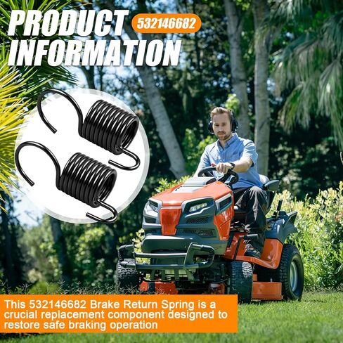 4 عبوات 532146682 زنبرك إرجاع الفرامل، طول 1.65 سم، لجرارات العشب AYP Husqvarna Craftsman Roper بما في ذلك 917.270514 in Kuwait