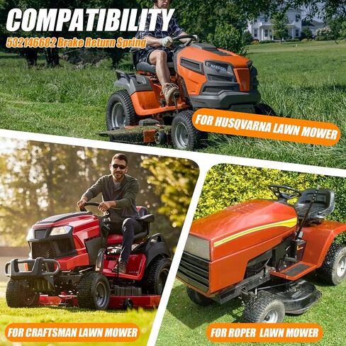 4 عبوات 532146682 زنبرك إرجاع الفرامل، طول 1.65 سم، لجرارات العشب AYP Husqvarna Craftsman Roper بما في ذلك 917.270514 in Kuwait