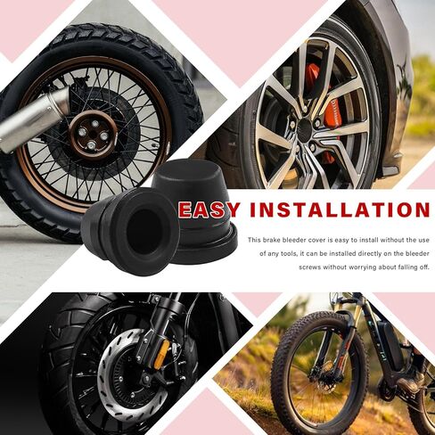 12 PCS Car Brake Bleeder Screw Caps, Rubber Auto Grease Zerk Fitting Dust Covers Replacement, Waterproof Brake Bleeder Caliper Nipple Cap for Cars Bicycles Motorcycles in Kuwait