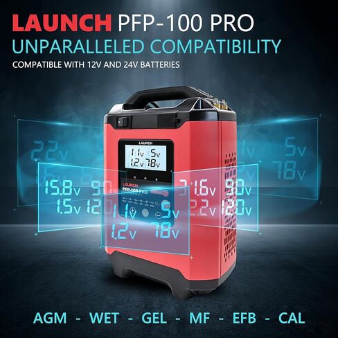 LAUNCH X431 PFP-100 PRO 12-24V مزود طاقة لإعادة برمجة فلاش السيارة مع 9 خطوات شحن ذكية و6 أوضاع عمل لبرمجة بطارية السيارة طاقة فلاش in Kuwait