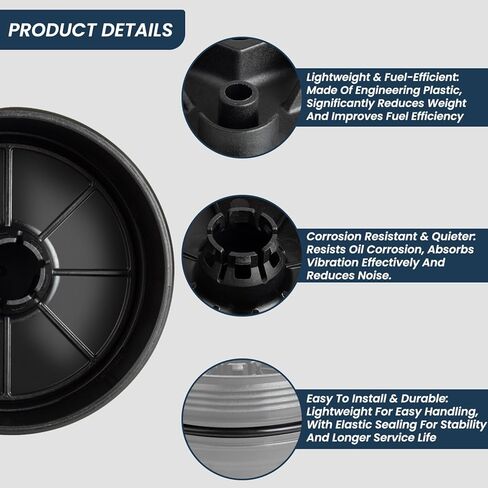 غطاء غطاء مبيت فلتر الوقود متوافق مع دودج رام 1500 3.0L 2020-2023، رام 2500 3500 4500 5500 6.7L 2019-2024 يستبدل 68436815AA 68436815AB in Kuwait