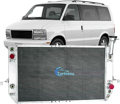 3 صف مشعاع ألومنيوم مع غطاء ل 1996-2005 تشيفي أسترو جي إم سي سفاري 4.3L V6 الغاز التلقائي 1996 1997 1998 1999 2000 2005 in Kuwait
