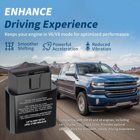 معطل AFM/DFM، وحدة تعطيل إدارة الوقود النشطة، متوافقة مع GM V6 / V8 و5.3 Silverado 6.2 Sierra 2007-2022 (Chevy GMC Sierra Yukon Cadillac Escalade) 4.3L 5.3L 6.0L 6.2L in Kuwait