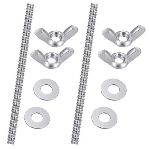 3.94 Inch Screw Bolts with Wing Nut, Air Cleaner Stud Kit, 1/4 Inch Thread, Silver, Durable Replacement for Air Cleaner Systems in Kuwait