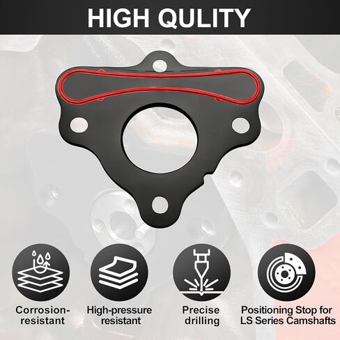 حشية لوحة تثبيت عمود الحدبات متوافقة مع محركات GM LS1 LS2 LS3/Vortec/Corvette، تناسب GM LS1 LS2 LS3 L83 L86 L87 4.8L 5.3L 6.0L 6.2L، تحل محل 12589016، BTR89016، باستثناء البراغي in Kuwait