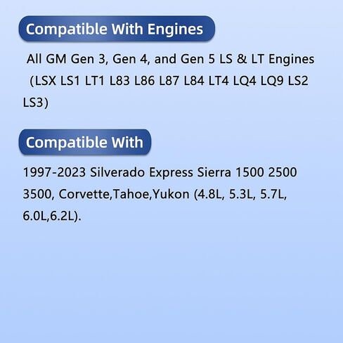 12589016 مجموعة حشية لوحة تثبيت عمود الحدبات متوافقة مع محركات GM Gen 3,4,5 LS,LT، لـ LS1 LS2 LS3 LT1 LT4 LQ4 LQ9 LSX L83 L86 L87 L84، لـ Chevy GMC Cadillac Buick Pontiac 4.8L 5.3L 6.0L 6.2L in Kuwait