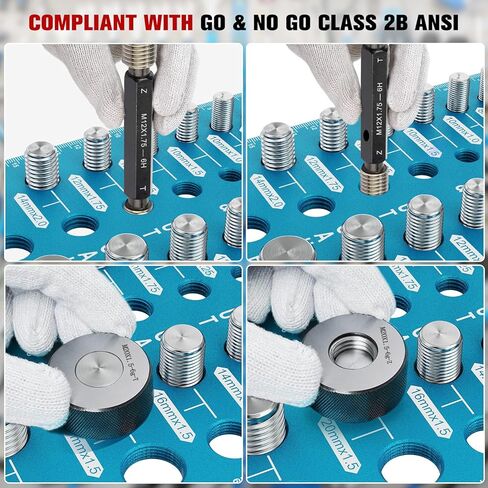 42 Nut and Bolt Thread Checker Standard and Metric,Bolt Size and Thread Gauge with 19 Standard & 15 Metric Bolt & 8 Drill Bit Gauge,Bolt and Nut Identifier Gauge in Saudi Arabia