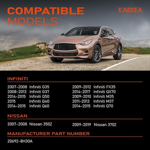 20692-8H30A مسمار حشية المحول الحفاز متوافق مع Nissan 350Z 370Z 2007-2019 لإنفينيتي Q50 G35 G37 Q40 Q60 FX35 QX70 Q70 M35 M37 2007-2017 in Kuwait