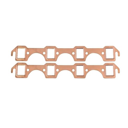 مجموعة حشية رأس نحاسية بمنفذ مستطيل يناسب Ford Small Block SBF 289 302 351W جوانات مشعب عادم النحاس الصلب تصميم قابل لإعادة الاستخدام ولا حاجة إلى مادة مانعة للتسرب in Kuwait