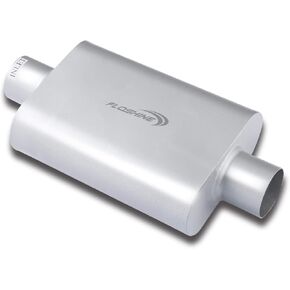 Universal Mufflers Dual Chamber 3" inlet (ID) 3" outlet (ID) overall 17" Performance Automotive Muffler Exhaust FH43040 in Kuwait