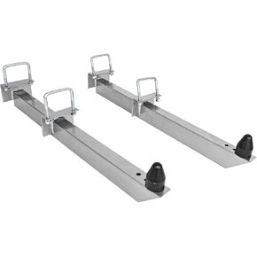 JEGS Universal Leaf Spring Traction Bars | Gray Powder Coat Finish | 1 Pair Per Package | Rubber Snubbers | Includes Mounting Hardware | 14-Gauge Heavy Wall Steel Tubing Construction in Kuwait
