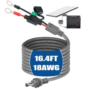 16.4 FT Starlink Mini Direct Battery Power Cable [No Boost Converter Needed] Waterproof 18AWG Starlink Mini Power Cable with 15A Fuse, Starlink Car Adapter – Direct to Car, RV, or Marine Battery in Kuwait
