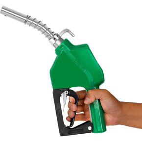 3/4" NPT Automatic Fuel Nozzle with Hook, Gas Pump Handle Fuel Nozzle with 3-speed Padlock (9-16 GPM) for Gasoline, Diesel, Biodiesel up to B20, E15 & Kerosene in Saudi Arabia