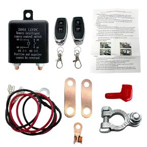 Wireless Remote Control Battery 12V 200A, Car Anti-Theft Power Cut Switch, Leakage Protection Switch, with a Pair of Wireless Remote Control Keys and Instructions, Suitable for RVs, Trucks, Cars in Kuwait