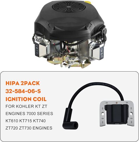 Hipa 7000 سلسلة ملف الإشعال مغناطيسي استبدال Kohler KH-32-584-06-S 32 584 06-S لمحركات Kohler KT725 KT735 KT610 KT715 KT740 ZT720 ZT730 in Kuwait