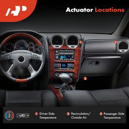 مشغل باب مزيج HVAC من A-Premium متوافق مع مركبات Buick وChevy وCadillac وGMC وHummer وIsuzu وOlds & Pontiac - 1994-2014 - Silverado وSierra والمزيد - يستبدل 89018365، 52402588 in Kuwait
