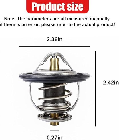 ترموستات السيارة، ترموستات تبريد المحرك عالي الأداء مع حشية، Universal OEM#19301-PAA-306 19301-PLC-31 بديل ترموستات السيارات للسيارة/الشاحنة/سيارات الدفع الرباعي (فضي) in Kuwait