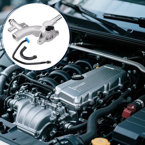 مجموعة مبيت ترموستات محرك الألومنيوم المحدثة المتوافقة مع Chevy Cruze Sonic Trax، Buick Encore 1.4L Turbo - تتضمن خرطومًا ومستشعرًا - يستبدل 25193922 in Kuwait