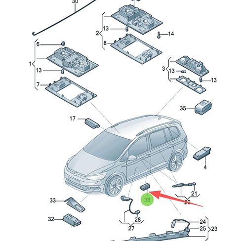 2 قطعة عدسة عاكسة للباب متوافقة مع VW Tiguan Golf Passat 1K0947419A in Kuwait
