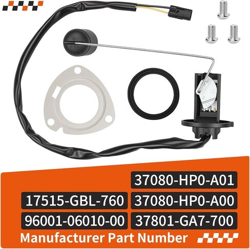 Fuel Sending Unit Sensor + Set Plate For Honda Rubicon Foreman 500 TRX500 FA FE FM FGA FPE FPM FPA 2005-2014 37080-HP0-A01 37080-HP0-A00 in Kuwait