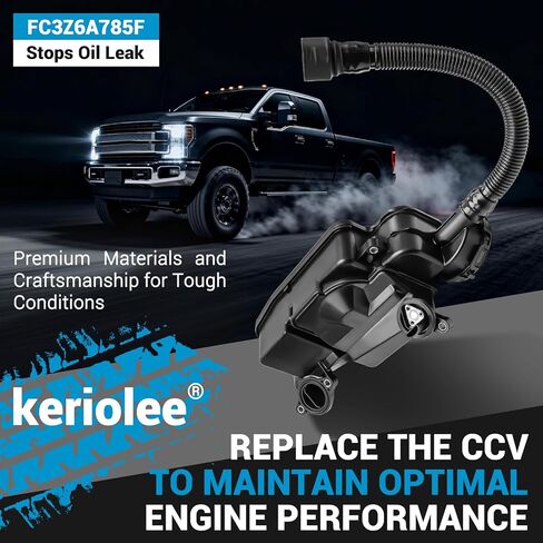 مجموعة فاصل زيت الهواء FC3Z6A785F متوافقة مع Ford 2017-2019 F-250 F-350 F-450 F-550 Super Duty 6.7L Powerstroke Diesel Crankcase Filter، PCV CCV Filter Oil Separator استبدال FC3Z-6A785-D in Kuwait
