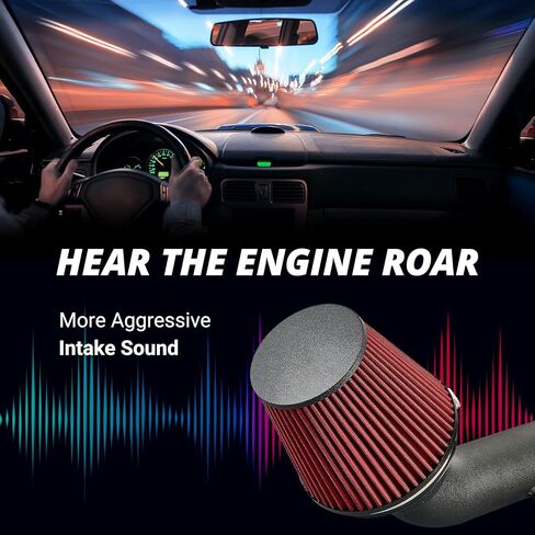 EVIL ENERGY Cold Air Intake Compatible for 2014-2018 Chevy Silverado 1500/GMC Sierra 1500 5.3L/6.2L, No Cutting or Drilling Needed, Includes Heat Shield & Pre-Filter, Black in Kuwait