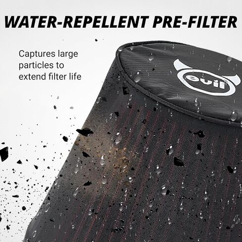 EVIL ENERGY Cold Air Intake Compatible for 2014-2018 Chevy Silverado 1500/GMC Sierra 1500 5.3L/6.2L, No Cutting or Drilling Needed, Includes Heat Shield & Pre-Filter, Black in Kuwait