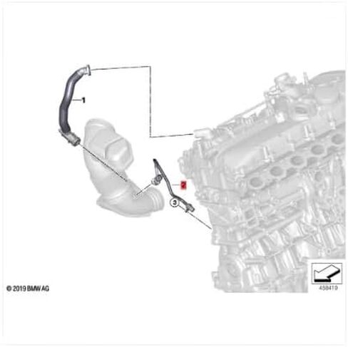 LINK-LOCK Vacuum Pipe Engine Vacuum Tube 11157934559 For BMW B58 / 5678 Series X5 X6 X7 G05 G06 G07 G38 in Kuwait