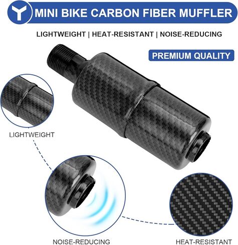 YOXUFA Performance 212 Exhaust Header Pipe Muffler Silencer Kit Compatible with Predator 212 224 196cc Engine Coleman Mini Bike CT200U-EX CT200U BT200X KT196 Baja Warrior MB200 Axis M200 Go Kart Parts in Kuwait
