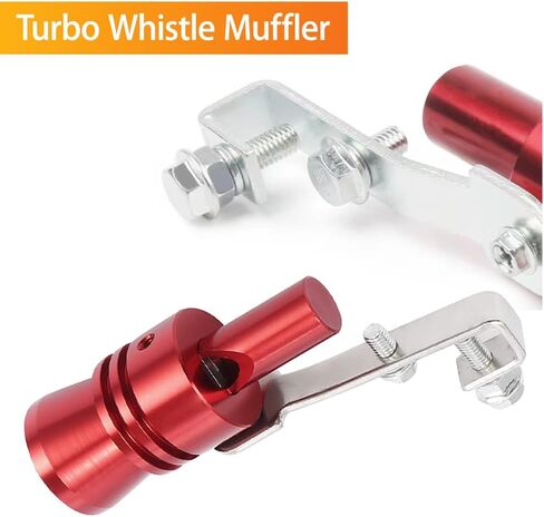 Car Turbo Whistle,2PCS Aluminum Alloy Universal Turbo Sound Exhaust Muffler Pipe Whistle for Cars, Motorcycle XL (2pcs Red) in Kuwait