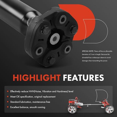A-Premium Rear Drive Shaft Driveshaft Assembly Compatible with 2016-2019 Cadillac CTS 2016 2017 2018 2019, [6.2L, RWD], Replace# 23232160, 23280386, Complete Prop Shaft in Kuwait