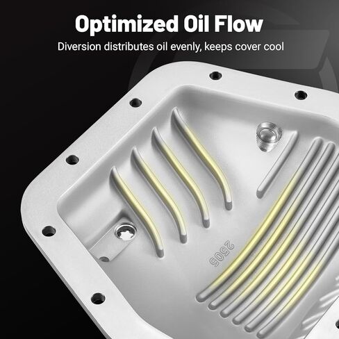 غطاء تفاضلي خلفي، متوافق مع Ford 9.75" 12-Bolt 1997-2024 F150، مع زعانف تبريد وحشية مانعة للتسرب لأداء موثوق in Kuwait