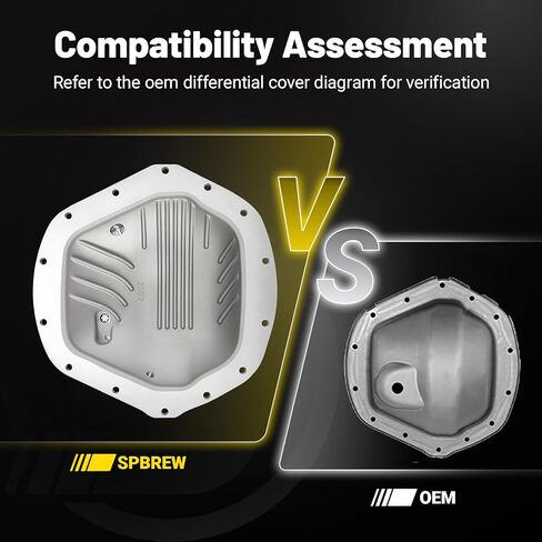 غطاء تفاضلي خلفي، متوافق مع AAM 11.5" 14-Bolt 2001-2019 Chevy/GMC، 2003-2018 RAM، Dodge Ram، مع زعانف تبريد وحشية مانعة للتسرب لأداء موثوق in Kuwait