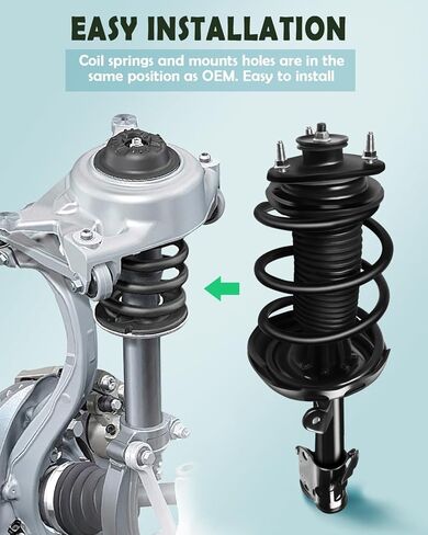 SCITOO Front Shock Absorber Assembly Fit for 2006-2014 for Honda Ridgeline, Complete Shock and Strut Assembly Kit Fit for 1331634 2PCS in Kuwait