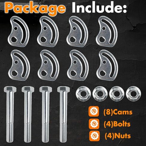 مجموعة Camber Bolt متوافقة مع Chevy GMC Cadillac 1999-2023 Silverado Sierra 1500 2500 3500 Escalade Colorado Avalanche Tahoe Yukon، كاميرات محاذاة الذراع الأمامية، 4 قطع Cam Bolt ± 1.5 درجة in Kuwait