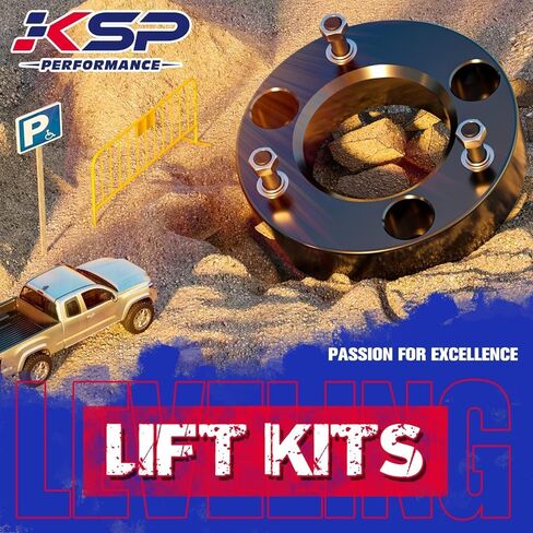 مجموعات رفع المستوى 3 بوصة من KSP لـ F150 2004-2026، 3 بوصات مجموعات رفع التسوية الأمامية المتوافقة مع البعثة 03-18، مارك LT 2005-2008، فاصل دعامة من الألومنيوم يرفع الشاحنة 3 بوصات حزمة من 2 in Kuwait