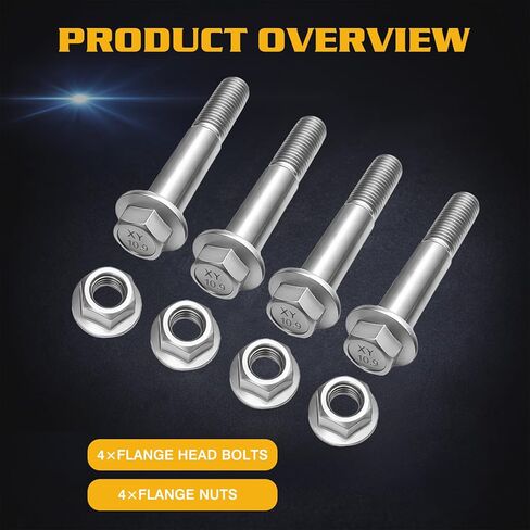 YunGlee Rear Shock Bolt Kit Compatible with Chevy Silverado including (03-10 3500, 03-14 2500, 03-15 2500HD, 03-20 Silverado 1500), GMC including 03-19 Sierra 1500, 03-14 2500HD, 03-10 3500 (4) in Kuwait